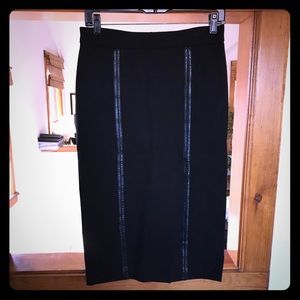 Black Stretch Kenneth Cole Reaction Pencil Skirt